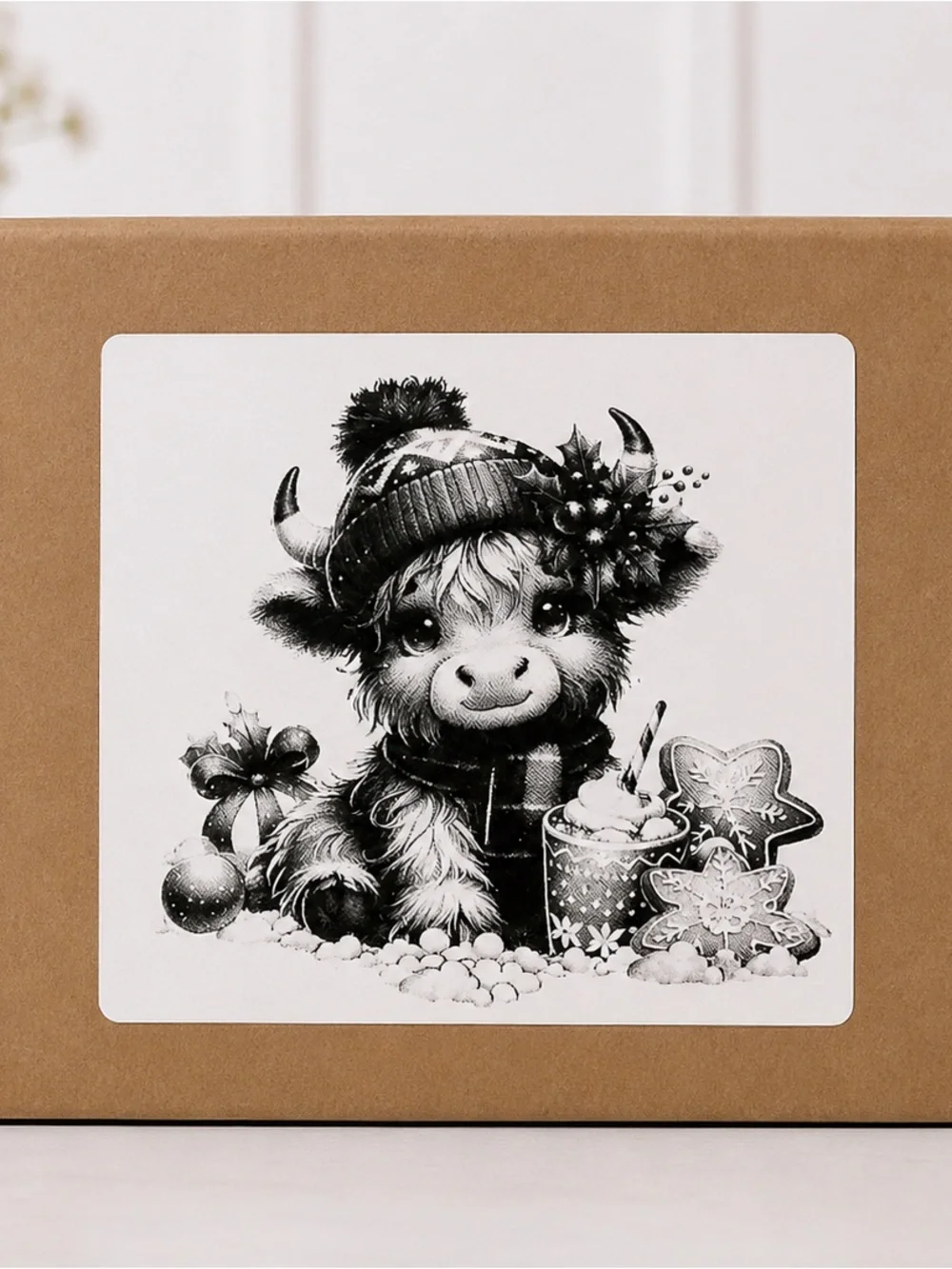 Funny Festive Christmas Stickers 3”x3”-100ct.